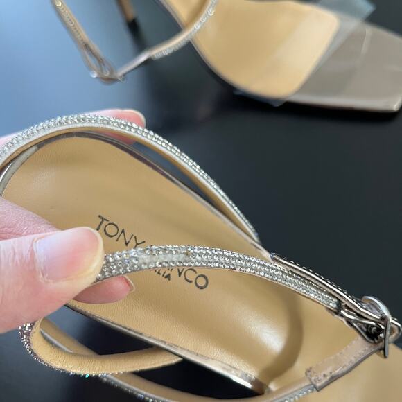 Tony Bianco x REVOLVE Clear & Rhinestone Heels - Picture 12 of 14